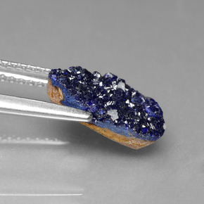 Azurita Druzy Azul natural de 2.56 ct, Forma elegante, Opaco