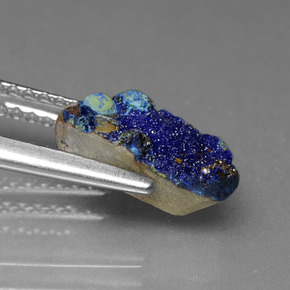 Azurita Druzy Azul natural de 1.80 ct, Forma elegante, Opaco