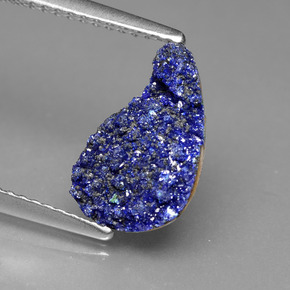 Azurita Druzy Azul natural de 2.04 ct, Forma elegante, Opaco