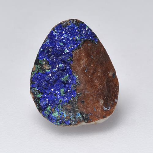 Azurita Druzy Azul marino intenso natural de 4.71 ct, Forma elegante, Opaco