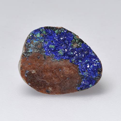 Azurita Druzy Azul marino intenso natural de 4.71 ct, Forma elegante, Opaco