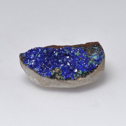 Azurita Druzy Azul marino intenso natural de 4.71 ct, Forma elegante, Opaco