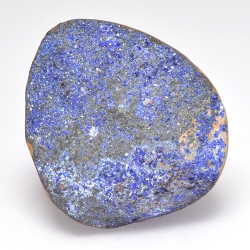 Drusa de azurita azul natural de 14,10 ct, forma elegante, opaco