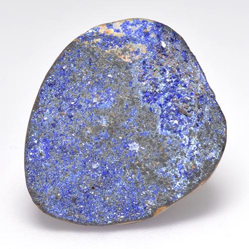 Drusa de azurita azul natural de 14,10 ct, forma elegante, opaco