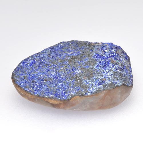 Drusa de azurita azul natural de 14,10 ct, forma elegante, opaco
