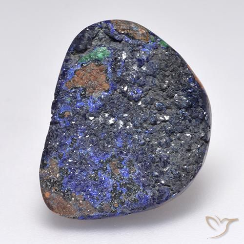 16.02ct Natural Azul marino intenso Azurita Druzy, Elegante, Opaco