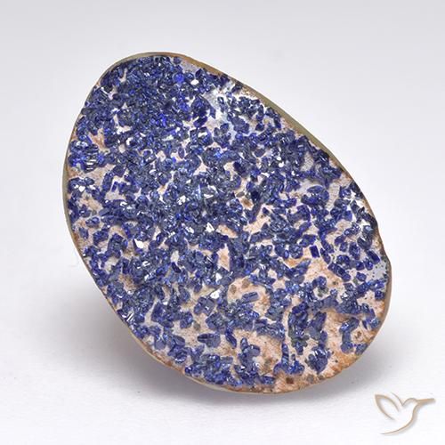 10.82ct Natural Azul marino intenso Azurita Druzy, Elegante, Opaco