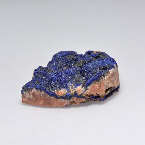 Drusa de azurita azul natural de 18,12 ct, forma elegante, opaco