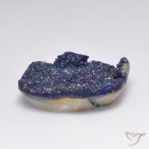 Azurita Druzy Azul marino intenso natural de 13.62 ct, Elegante, Opaco