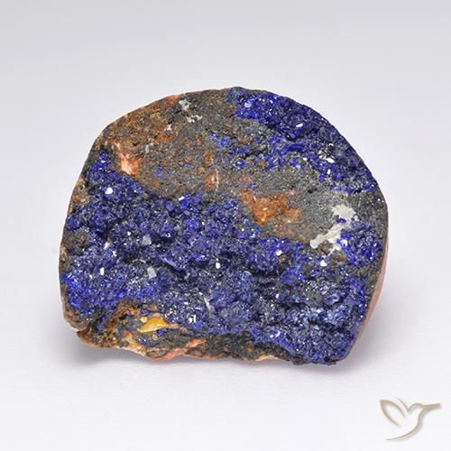 Azurita Druzy Azul marino intenso natural de 15.70 ct, Elegante, Opaco