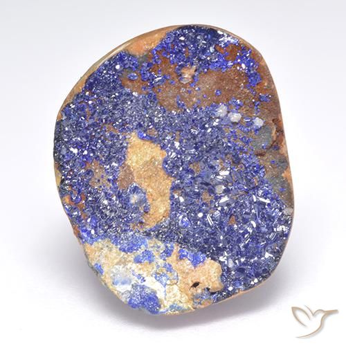 11.87ct Natural Azul grisáceo Azurita Druzy, Elegante, Opaco