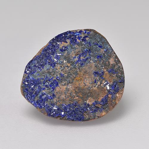 Azurita Druzy Azul marino intenso natural de 8.14 ct, Forma elegante, Opaco
