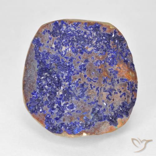 16.09ct Natural Azul marino intenso Azurita Druzy, Elegante, Opaco