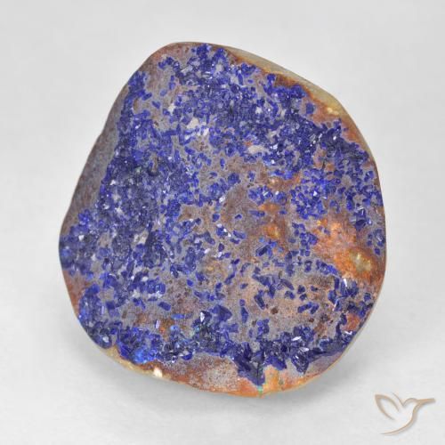 Azurita Druzy Azul marino intenso natural de 16.09 ct, Elegante, Opaco