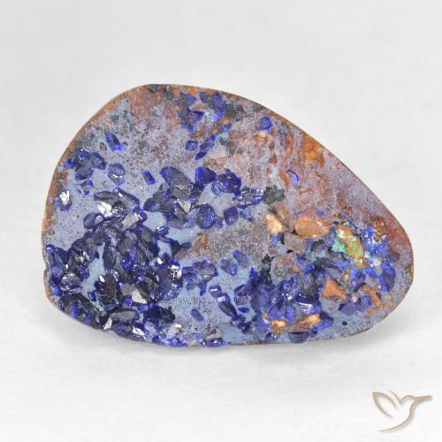 8.09ct Natural Azul marino intenso Azurita Druzy, Elegante, Opaco