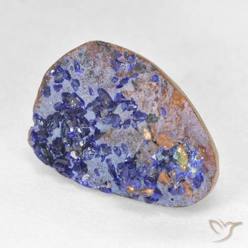 Azurita Druzy Azul marino intenso natural de 8.09 ct, Elegante, Opaco