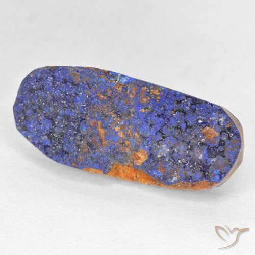 Azurita Druzy Azul marino intenso natural de 11.21 ct, Ovalada, Opaco