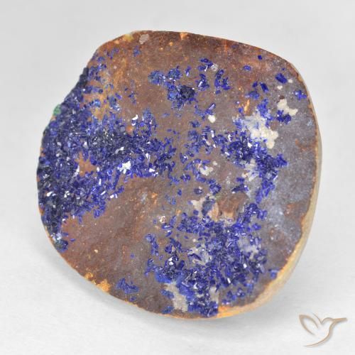 Azurita Druzy Azul marino intenso natural de 19.67 ct, Elegante, Opaco