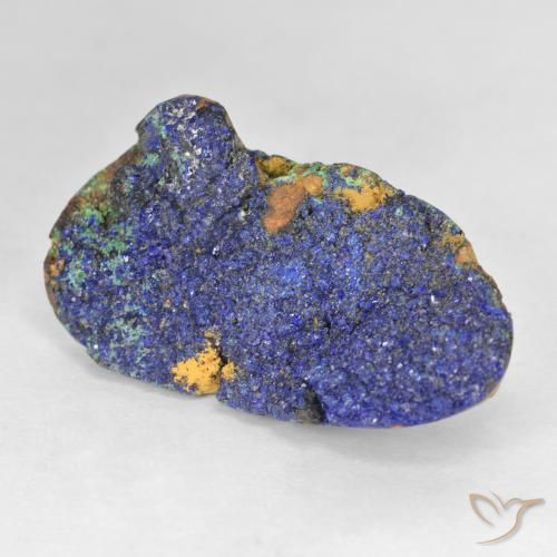 Azurita Druzy Azul marino intenso natural de 10.45 ct, Forma elegante, Opaco
