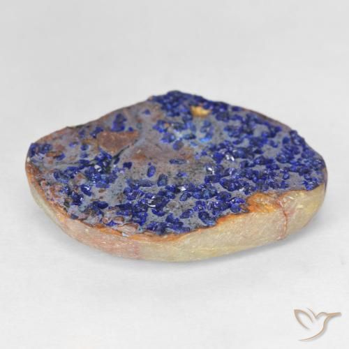 Azurita Druzy Azul marino intenso natural de 12.46 ct, Elegante, Opaco