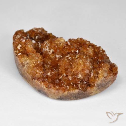 Citrino druzy Naranja rojizo oscuro natural de 91.49 ct, Elegante, Opaco