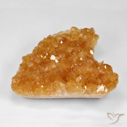 117.07ct Natural Naranja miel Citrino druzy, Corazón, Opaco