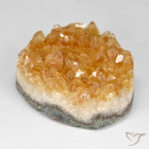Citrino druzy Naranja miel natural de 92.17 ct, Elegante, Opaco