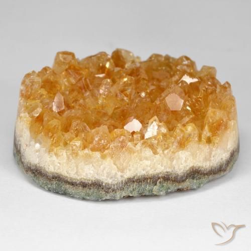 Citrino druzy Naranja miel natural de 92.17 ct, Elegante, Opaco