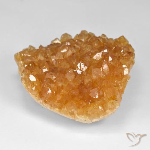 Citrino druzy Medium Light-Orange natural de 98.13 ct, Elegante, Opaco