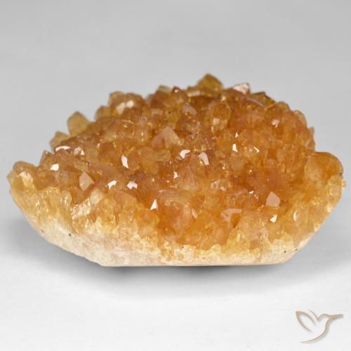 Citrino druzy Medium Light-Orange natural de 98.13 ct, Elegante, Opaco