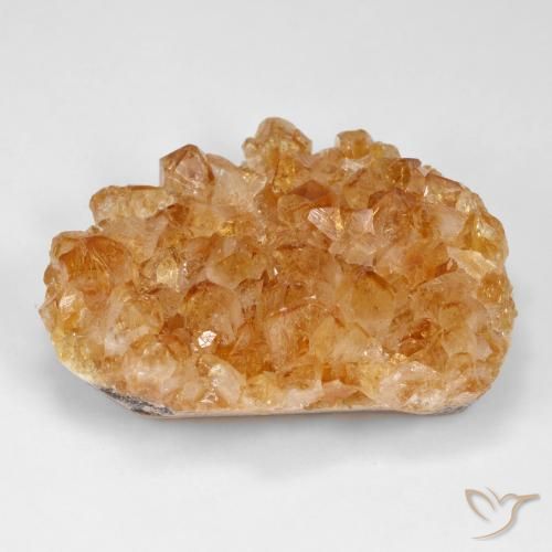 86.91ct Natural Naranja oscuro Citrino druzy, Elegante, Opaco