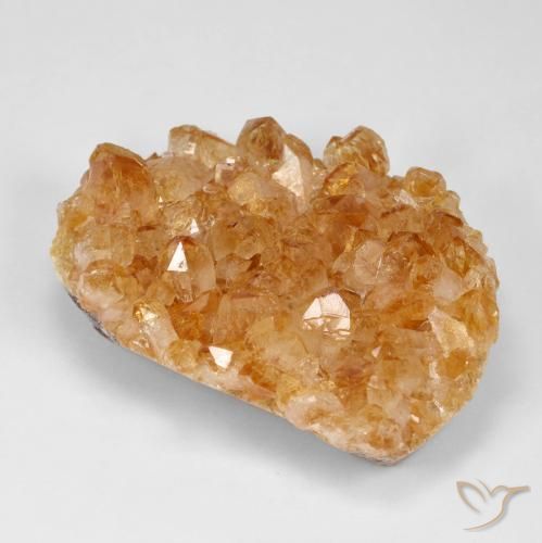 Citrino druzy Naranja oscuro natural de 86.91 ct, Elegante, Opaco