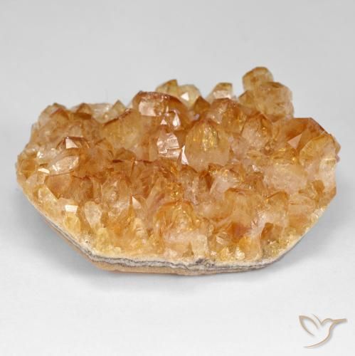 Citrino druzy Naranja oscuro natural de 86.91 ct, Elegante, Opaco