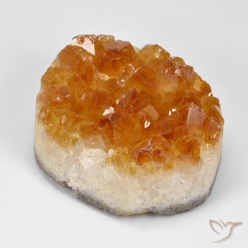 Citrino druzy Marrón naranja natural de 93.75 ct, Ovalada, Opaco
