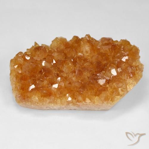 118.69ct Natural Naranja intenso Citrino druzy, Elegante, Opaco