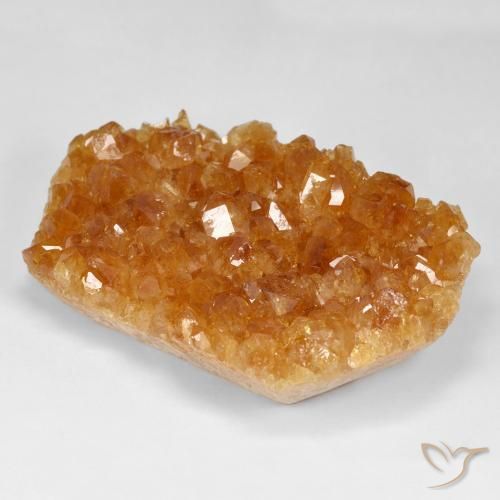 Citrino druzy Naranja intenso natural de 118.69 ct, Elegante, Opaco
