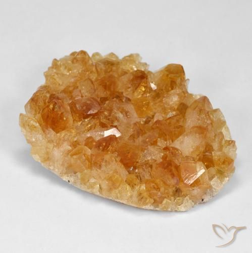 Citrino druzy Medium Light-Orange natural de 43.06 ct, Elegante, Opaco