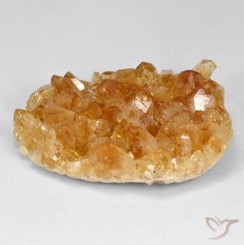Citrino druzy Medium Light-Orange natural de 43.06 ct, Elegante, Opaco