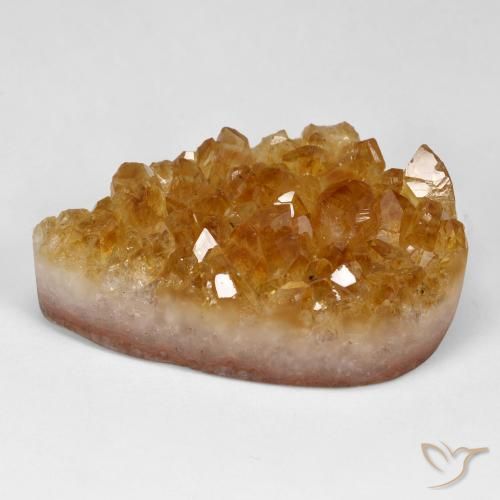 67.28ct Natural Naranja medio Citrino druzy, En forma de pera, Opaco