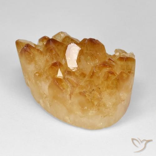 Citrino druzy Dorado naranja natural de 72.05 ct, En forma de pera, Opaco