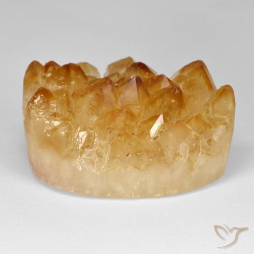 Citrino druzy Dorado naranja natural de 72.05 ct, En forma de pera, Opaco
