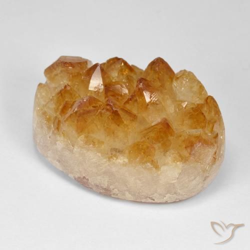 Citrino druzy Dorado naranja natural de 57.87 ct, Ovalada, Opaco
