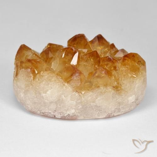 Citrino druzy Dorado naranja natural de 57.87 ct, Ovalada, Opaco