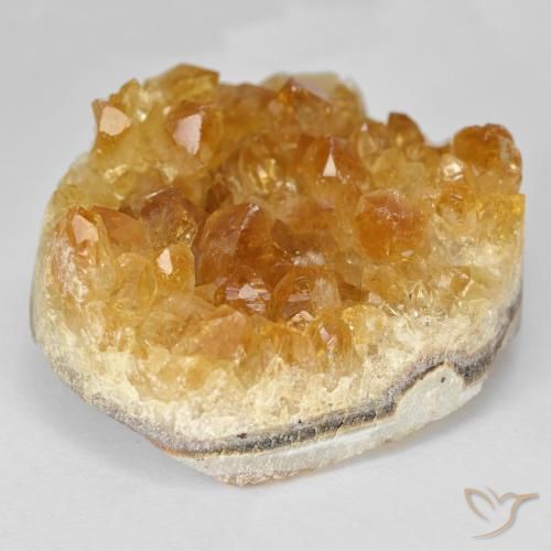 Citrino druzy Dorado naranja natural de 81.13 ct, Elegante, Opaco