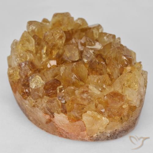 Citrino druzy Marrón-oro natural de 64.51 ct, Elegante, Opaco