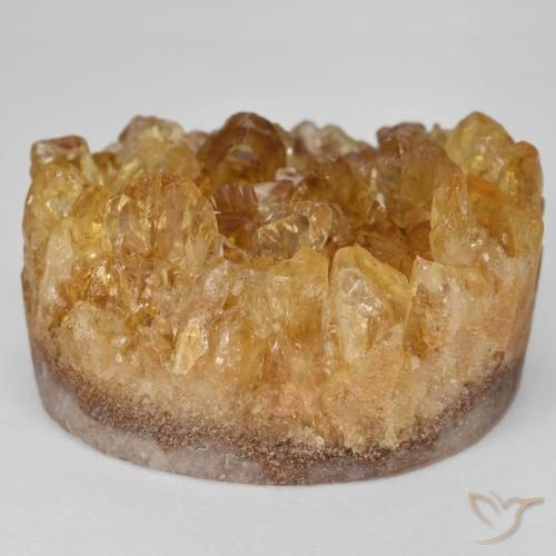 Citrino druzy Marrón-oro natural de 64.51 ct, Elegante, Opaco