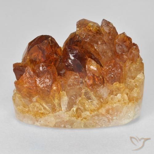 17.78ct Natural Naranja oscuro Citrino druzy, Ovalada, Opaco