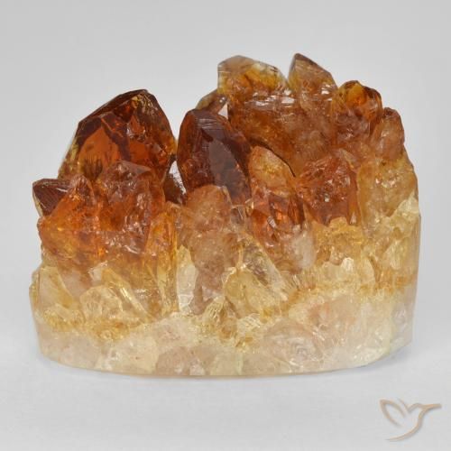 Citrino druzy Naranja oscuro natural de 17.78 ct, Ovalada, Opaco