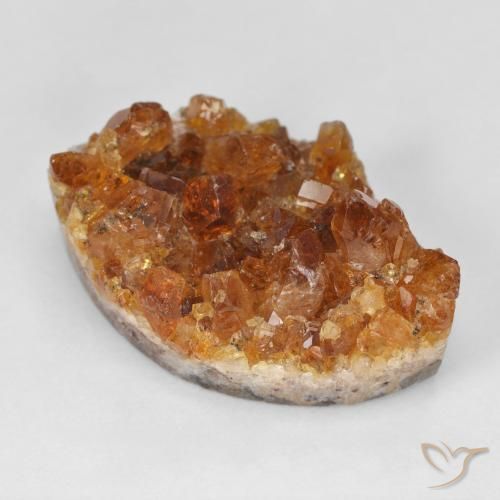 Citrino druzy Naranja terroso natural de 23.62 ct, Marquesa, Opaco