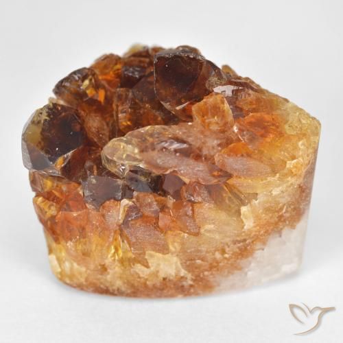 Citrino druzy Naranja terroso natural de 37.97 ct, Trillón, Opaco